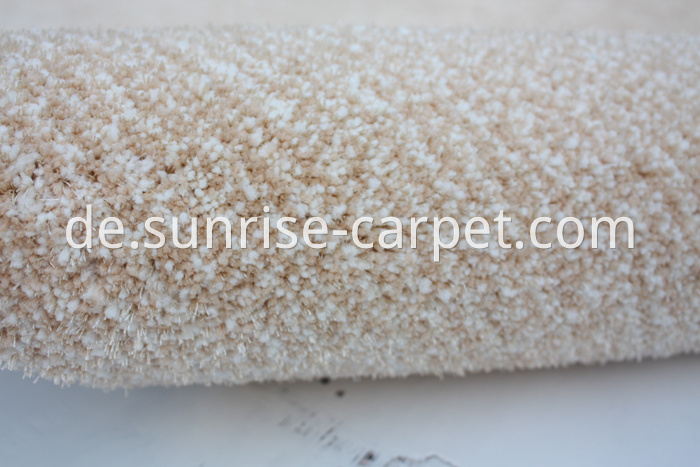 Microfiber with Viscose short pile carpet beige color